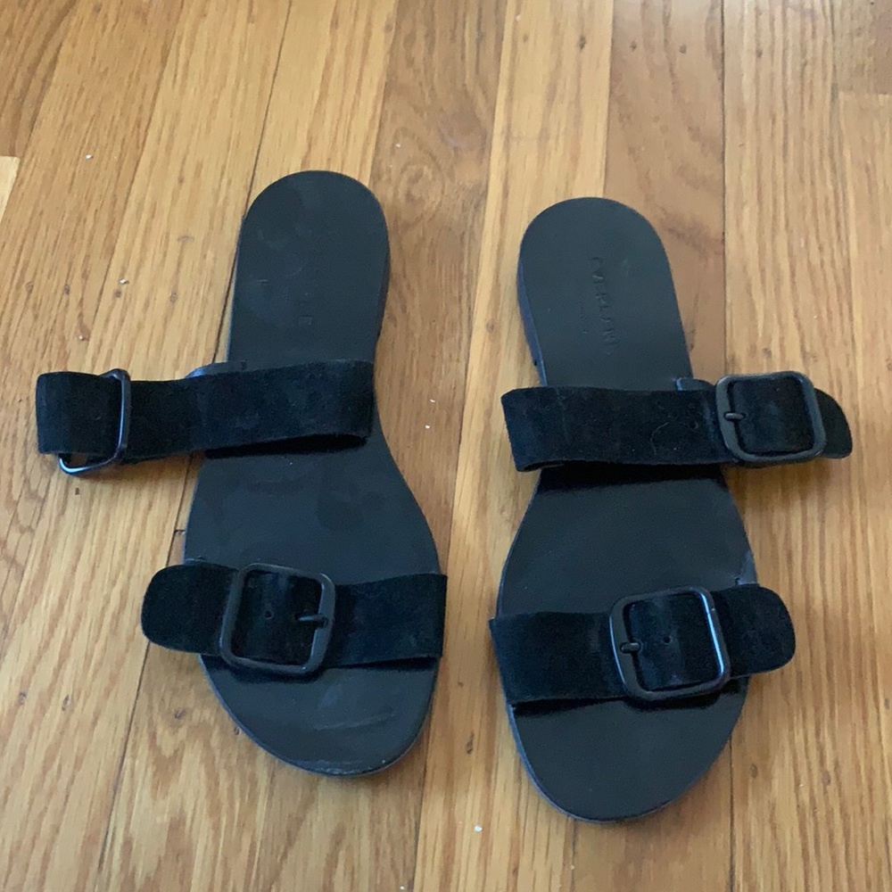 Everlane two strap leather sandals